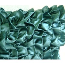 Blue Vintage Style Ruffles 16&quot;x16&quot; Satin Pillowcase, Vintage Teals - £19.37 GBP+