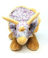 Wild Republic Cuddlekin Dinosaur Grey Purple Tan Triceratops 12&quot; Plush - £11.90 GBP