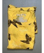 Wound Up Juniors Top L (11-13) Yellow W/Butterflies Peace Empathy Equali... - $231.80 MXN