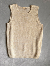 Linden Hill Women&#39;s Sleeveless Knit sweaterTank beige cream Size XL - £16.52 GBP