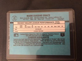 1988 Donruss Mark Grace Rated Rookie Baseball Card #40 RC Chicago Cubs Free Ship - £7.42 GBP