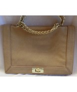 Olivia &amp; Joy Tan Color Flap Purse with Chain Very Clean &amp;  Pre-Owned - £23.36 GBP