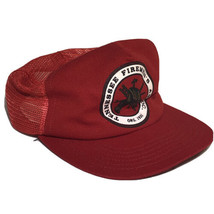 Tennessee Firemen’s Association Vintage Mesh Trucker Snapback Hat Red Cap - £13.48 GBP