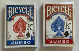 Lot of 2 Pack - Bicycle Playing Card Standard Size JUMBO Face Made in th... - £6.76 GBP