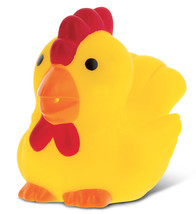 Rooster Bath Buddy Squirter - Floating Yellow Chicken Rubber Bath Toy - $26.99