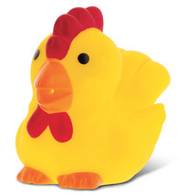 Rooster Bath Buddy Squirter - Floating Yellow Chicken Rubber Bath Toy - £21.38 GBP