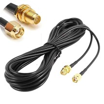 10M 33Ft Cable Rp-Sma Coaxial Extension Cable Male To Female Connector For Wirel - £14.38 GBP