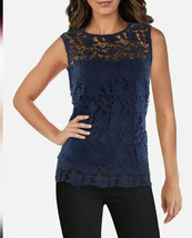 ADRIANNA PAPELL Sleeveless Lace Top Blouse Tank NWT - £19.15 GBP