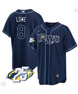 Kids Brandon Lowe #8 Rays Alt Navy Replica Jersey - Youth - $19.99