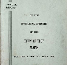 Troy Maine Annual Town Report Booklet 1956 New England Waldo County Hist... - $29.99