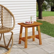 Outdoor Garden Wooden Bench Stool Solid Acacia Wood Patio Stools Side So... - $50.61+
