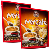 2 X NEW MYCAFE PENANG DURIAN WHITE COFFEE PREMIX 15 PACKETS X 40g - FedE... - $35.51