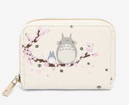 Studio Ghibli My Neighbor Totoro Sakura Branch Soot Sprites Mini Zipper Wallet - £25.51 GBP