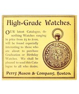 Perry Mason Pocket Watches 1897 Advertisement Victorian Jewelry ADBN1yyy - $28.07 CAD
