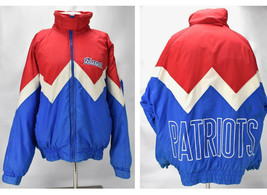  New England Patriots Vintage Game Day Parka Jacket XL Hood - £110.42 GBP