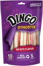 ]Dingo Dynostix Rawhide Dog Treats 10 Pack 10.58oz – Real Chicken Chew S... - $24.69