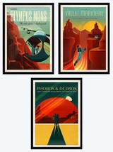 Spacex Mars Poster Set Lithographic A+ Quality Framed 25x38 - £309.35 GBP