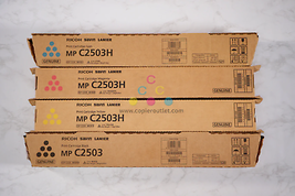 New OEM Ricoh MP C2503H,C2003,C2004,C2503,C2504 CMYK Toner Set 841918,19... - $246.51