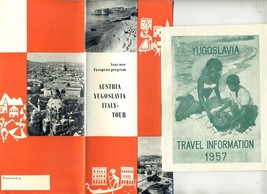 Yugoslavia Travel Information &amp; Austria Yugoslavia Italy Tours Booklet  1957 - £19.58 GBP