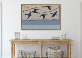 Swallows linocut print | Swallows in flight | Original Lino Print | Hand... - £1.56 GBP