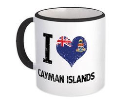 I Love Cayman Islands : Gift Mug Heart Flag Country Crest Cayman Islander Expat - £12.74 GBP+