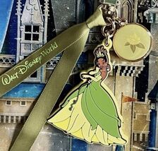 Disney Parks Princess Tiana &amp; Ray Keychain Ribbon Bag Tag - $22.99