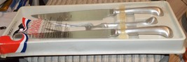 EKCO Eterna Colonial Richmond 3 Pc Stainless Steel Forged Carving Set Japan - $40.00