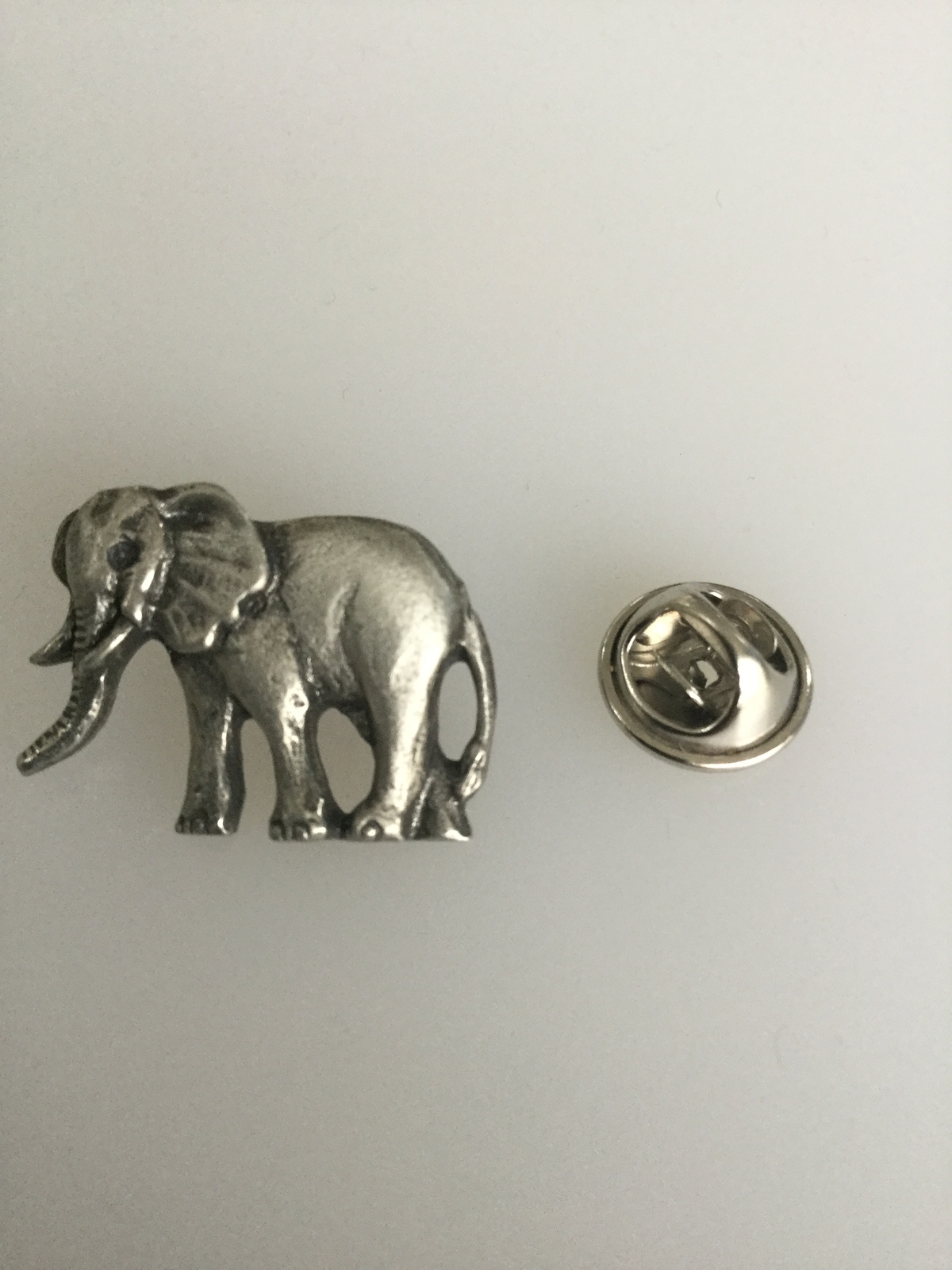 Primary image for Elephant Pewter Lapel Pin Badge Handmade In UK