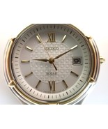 SEIKO V187-OAAO Solar Two-Tone Unisex Wristwatch - £54.08 GBP