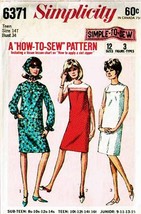 Teen&#39;s DRESS &amp; SCARF Vintage 1960&#39;s Simplicity Pattern 6371 Size 14T - £9.65 GBP