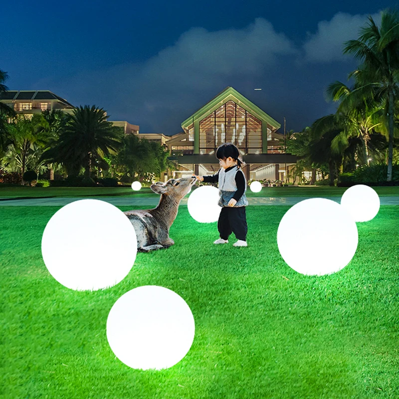 Solar LED Garden Ball Lights Outdoor Christmas Decoration Street Lawn Lamp Recha - £100.68 GBP