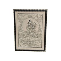 Vintage Tibetan / Chinese Buddhist Wood Block Print on Rice Paper - $44.55