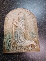 Alice Cranston Fenner Wall Tile 3D Virgin Mary Chalkware 8.5" 1943 - $49.49