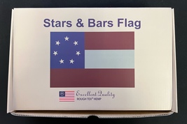 Stars and Bars 7 Stars 3&#39;x5&#39; USA Embroidered &amp; Sewn Gift Boxed Flag 100%... - £38.36 GBP