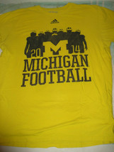 Vintage Men&#39;s Large Adidas Michigan Wolverines 100% Cotton T Shirt Bo - £11.60 GBP
