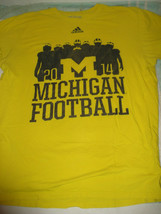 Vintage Men&#39;s Large Adidas Michigan Wolverines 100% Cotton T Shirt Bo - £11.60 GBP