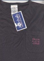 Calvin Klein L/S Girls XL Crew Neck Long Sleeve Dress Dark Blue Pink Piping - £7.94 GBP