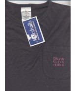 Calvin Klein L/S Girls XL Crew Neck Long Sleeve Dress Dark Blue Pink Piping - £7.92 GBP