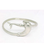 DOLPHIN Wrap Around BANGLE BRACELET in STERLING Silver -14.8 grams-FREE SHIPPING - $95.00