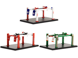 &quot;Four-Post Lifts&quot; Set of 3 pieces Series 5 1/64 Diecast Models by Greenlight - £27.58 GBP