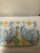 Vintage Cabbage Patch Kids Preemie Blue Rompers With Elephant (Set Of Two) - £45.42 GBP