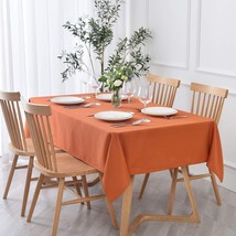 Textured Rectangle Tablecloth Water Resistant Wrinkle Free Spill Proof Soft Jacq - £30.10 GBP