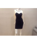 Sea New York Black Dress Long Sleeve Illusion Euc - £34.79 GBP