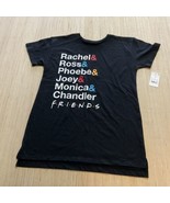 FRIENDS TV SHOW Cast Kids Juniors&#39; Short Sleeve T-Shirt Black Large 10/1... - $19.34