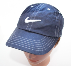 Nike Toddler Navy/White Swoosh Baseball Cap ~Adjustable Fit~ - £6.14 GBP