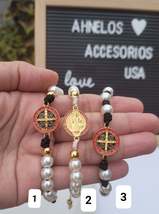 San Benito de Abad bracelet with pearls or golden balls. / Pulsera San B... - $281.18 MXN