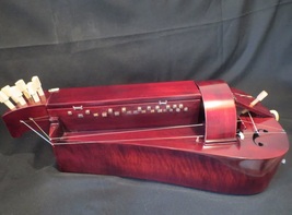 Hudry Gurdy burgundy 6 strings with 24 keys string instrument - $2,099.00