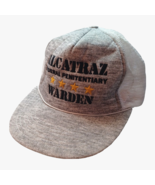 Alcatraz Federal Penitentiary Warden Trucker Cap Gray White Mesh Snapbac... - $8.86