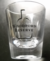 Woodford Reserve Shot Glass Clear Plastic with Black Bourbon Bottle Illustration - £5.58 GBP