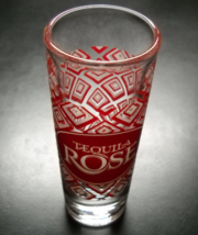 Tequila Rose Shot Glass Tall Style Rose and White Colors and Logo on Cle... - $7.99